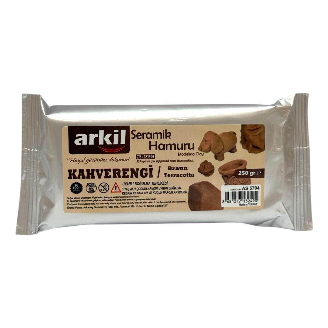 KİL SERAMİK HAMURU 250 GR KAHVE RENK